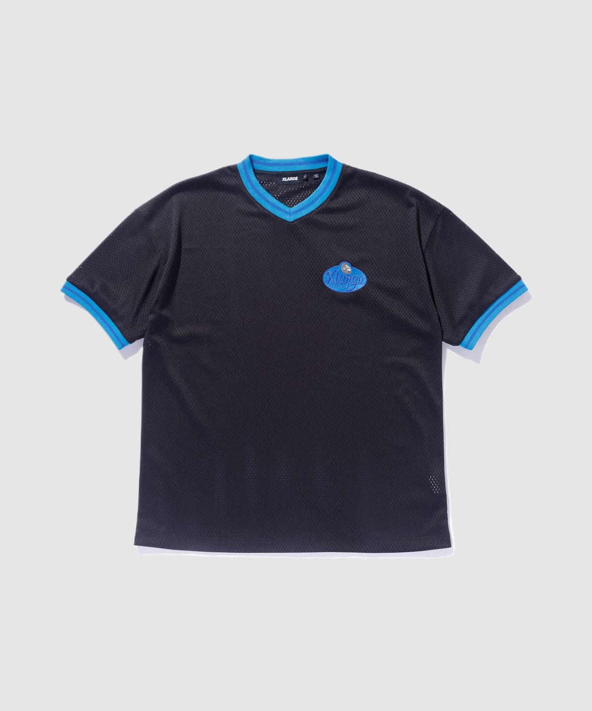 MESH V NECK S/S TEE