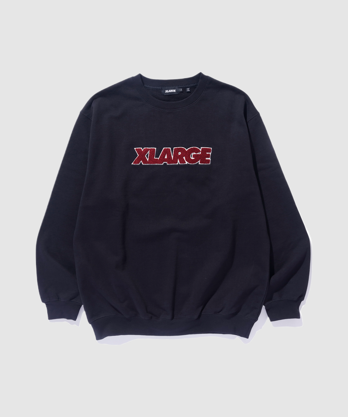 CHENILLE-SWEATSHIRT MIT STANDARDLOGO UND RUNDHALSAUSSCHNITT