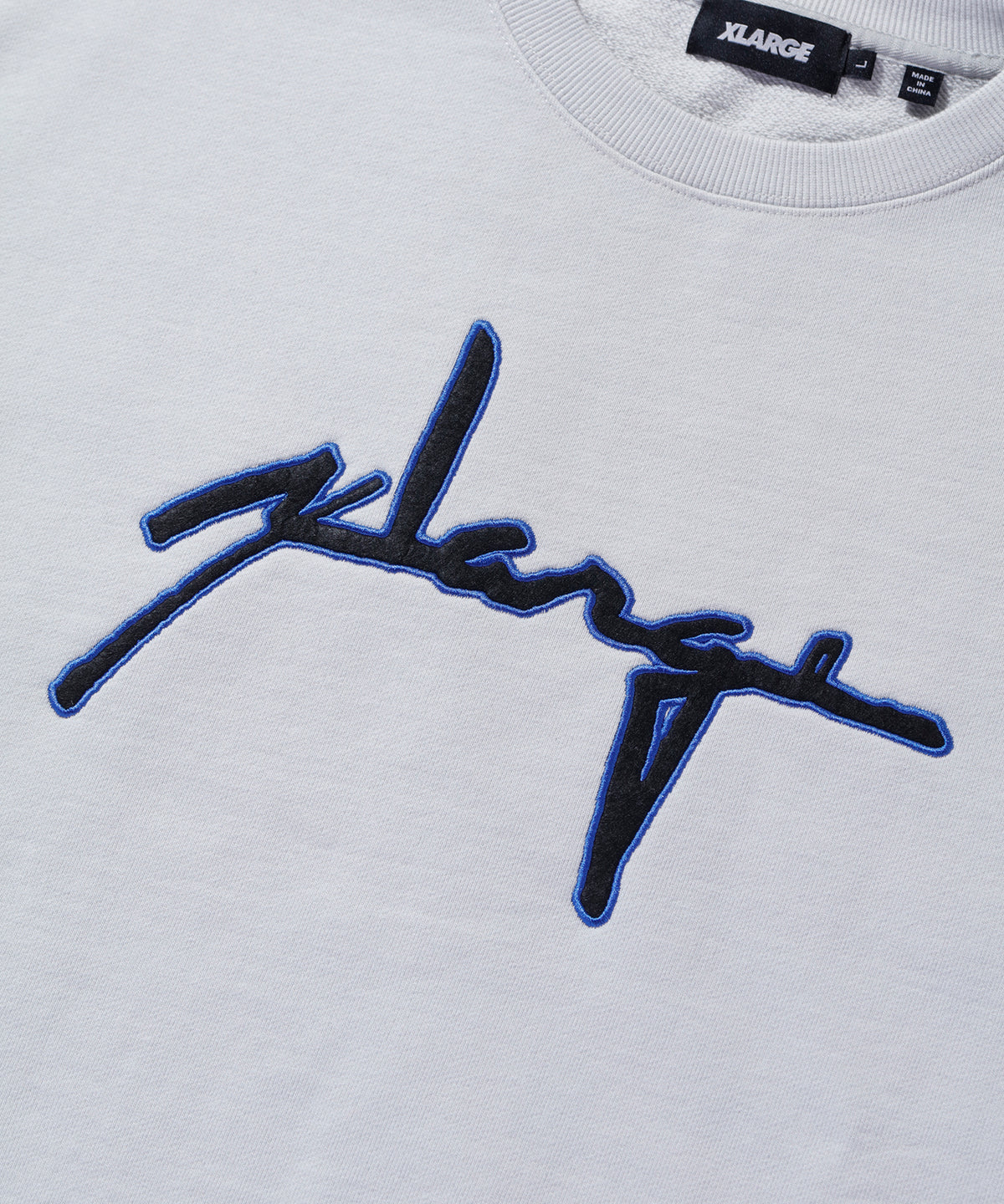 SWEATSHIRT MIT RUNDHALSAUSSCHNITT UND DISTORTION-LOGO