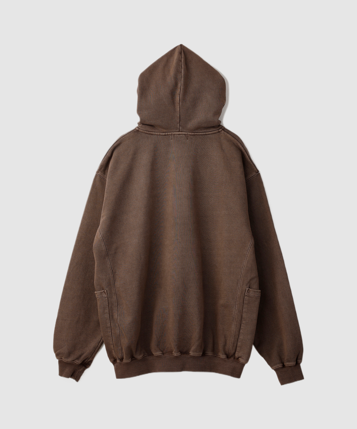 PIGMENT DYED WORK ZIP HOODED SWEATSHIRT