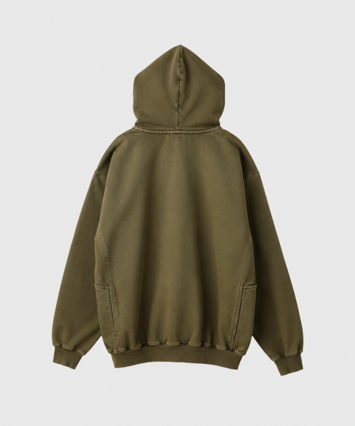 PIGMENT DYED WORK ZIP HOODED SWEATSHIRT